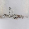 4 Light X-Cluster - E-26 - Wired with Top Loop and Chain - Polished Nickel Finish