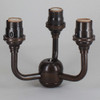 E-12 3 Socket Cluster with Large Body - Antique Bronze Finish