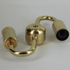 2 Light E-12 Base Wired Keyless S-Cluster - Polished Brass Finish