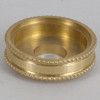 1in Diameter Turned Brass Beaded Brass Checkring