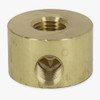 1/4ips X (2) 1/8ips Threaded - 1-1/4in Diameter Tee Disc Armback - Unfinished Brass