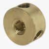 1/4ips x (3) 1/8IPS (90 Degree) Threaded - 1-1/4in Diameter Disc Armback - Unfinished Brass