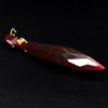 75mm (3in.)  Red Crystal U-Drop Pendant with Jewel and and Brass Clip