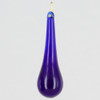 75mm (3in.) Blue Crystal Tear Drop Pendant with Brass Clip