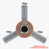 1/4ips X (3) 1/8ips Threaded - 1in Diameter Y Fitting Disc Armback - Unfinished Copper