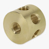 6 - 1/8ips Side Holes x 1/4ips Top Hole x 1/8ips  Bottom Hole Disc Armback - Unfinished Brass