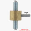 1 - 1/8IPS Side Hole x 1/4ips Top and Bottom Hole Disc Armback - Unfinished Brass