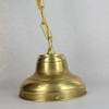 6 inch Holder Fixture with 3 ft. Brass Chain and Canopy - Unfinished Brass