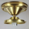 5in. Fitter Unfinished Brass Semi-Flush Lighting Fixture