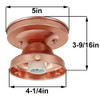 4 in. Fitter Copper Semi-Flush Ceiling Fixture - U.L. Listed