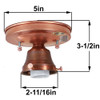 2-1/4 in. Holder Flush Fixture - Copper Finish