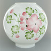 10in. Open Ball with Green Mist and Beige and Pink Hand Painted Flowers and 4in. Bottom Fitter