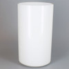 3.94in Diameter X 6.97in Height White Opal Cylinder Glass Shade with 1-5/8in Hole