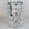 6in Diameter X 8-7/8in Height Brushed Nickel  Crystal Prism Cylinder Shade with 1-5/8in Hole