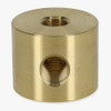 3 - 1/8ips Side Holes x 1/8ips Top and Bottom Hole Disc Armback - Unfinished Brass