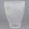 Clear Ribbed Shade 2-1/4in Fitter Shade with Frosted Flower Rim