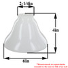 Opal White Hand Blown Bell Shade with 2-1/4in. Neck
