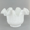 White Ruffle Shade with 3in. Neck