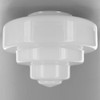 12in. Opal Milk White Wedding Cake Glass Shade with 6in. Neck