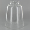 Clear Hand Blown Straight Bell Glass Lamp Shade with 2-1/4in. Neck