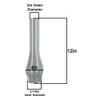 12in. Tall Clear Chimney with 3in. Neck