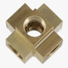 1/8ips Threaded - Geometric Style 6-Way Armback - Unfinished Brass