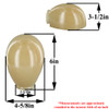 Buff Color Hand Blown Bathroom Shade with 2-1/4in. Neck