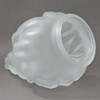 Medium Flame Shape Frosted Glass with 3-1in. Neck