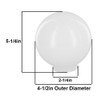 4.5in. Clear Glass Ball with 2-1/4in. Neck