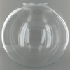 10in. Hand Blown Clear Glass Ball with 4in. Neck - USA