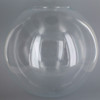 8in Hand Blown Neckless Glass Ball with 4in. Neckless Opening - Clear