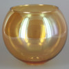 8in. Amber Glass Open Ball with 4-3/4in. and 1-5/8in. Hole