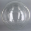 10in Hand Blown Neckless Glass Ball with 4in. Neckless Opening - Clear - Made in USA