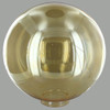 12in. Hand Blown Amber Glass Ball with 4in. Neck