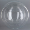 16in. Hand Blown Neckless Glass Ball with 5-1/4in. Neckless Opening - Clear - Made in USA