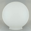 14in. Hand Blown Satin Opal Matte Glass Ball with 6in. Neck