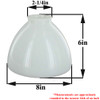 8in. Top Hand Blown IES Opal Glass Shade with 2-1/4in. Neck - USA