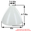 6in. Top Hand Blown IES Opal Glass Shade with 2-1/4in. Neck