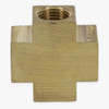 1/8ips Threaded - Geometric Style 4-Way Armback - Unfinished Brass