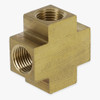 1/8ips Threaded - Geometric Style 4-Way Armback - Unfinished Brass