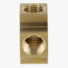 1/8ips Threaded - Geometric Style 4-Way Armback - Unfinished Brass