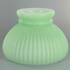 Glazed Lime Green Painted Ribbed Student Shade with Ruffle Top and 6in. Neck