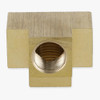 1/8ips Threaded - 3 Side 4-Way Corner Armback - Unfinished Brass