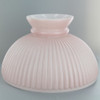 Glazed Pink Painted Ribbed Student Shade with 9-3/4in. Neck - USA