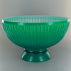 Glazed Green Painted Ribbed Student Shade with 9-3/4in. Neck - USA