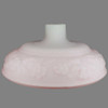 14-1/2in. Pink Frosted with Embossed Flower Torchiere Shade with 2-3/4in. Neck
