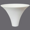 Frosted Opal White Glass Trumpet Style Torchiere Shade with 3-1/4in. Neck