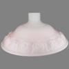 16-1/4in. Pink Frosted with Embossed Roses Torchiere Shade with 2-3/4in. Neck