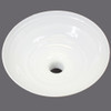 16-1/4in. Opal White Bowl with Line Torchiere Shade with 2-3/4in. Neck