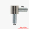 1/8ips Threaded - 3/4in Diameter 90 Degree Straight Armback - Polished Nickel